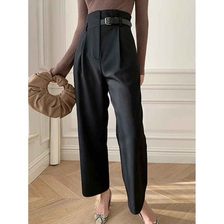 Damen Hochtaillierte Dress Pant Drune
