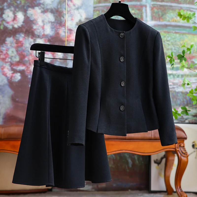 Damen Elegantes Blazer-Set mit Rock Drune