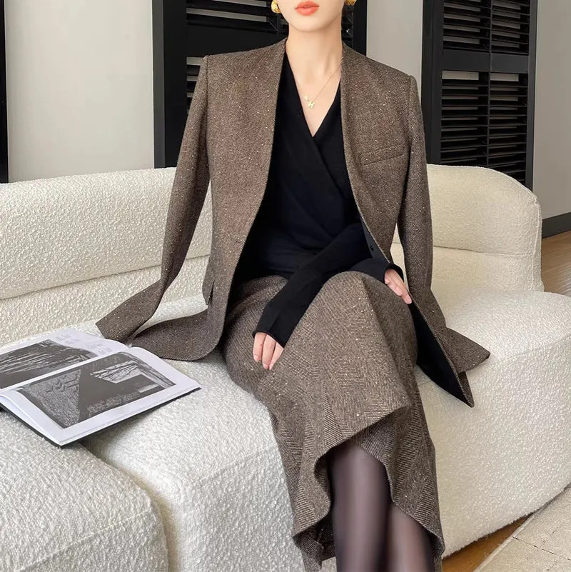 Damen Eleganter Zweiteiler mit schickem Schnitt Drune