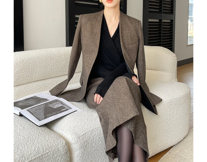 Damen Eleganter Zweiteiler mit schickem Schnitt Drune