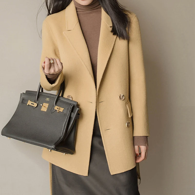 Damen Eleganter Wollblazer mit doppelter Knopfleiste Drune