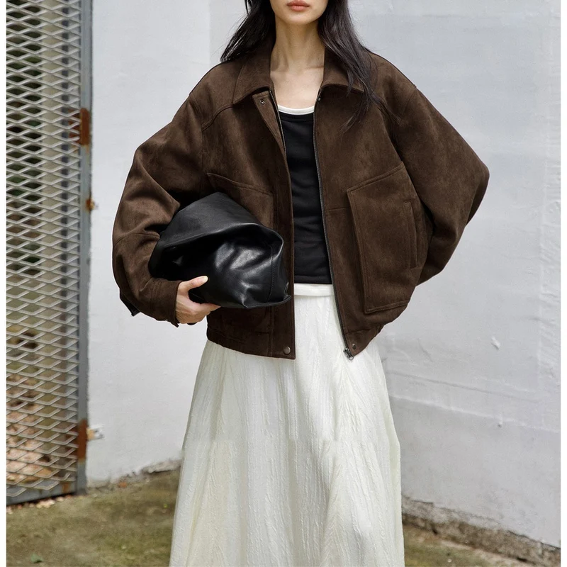 Damen Modische Oversized-Jacke Drune