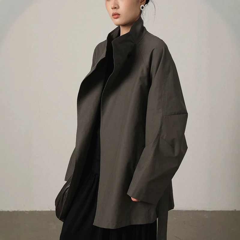Damen Modische Langjacke Drune