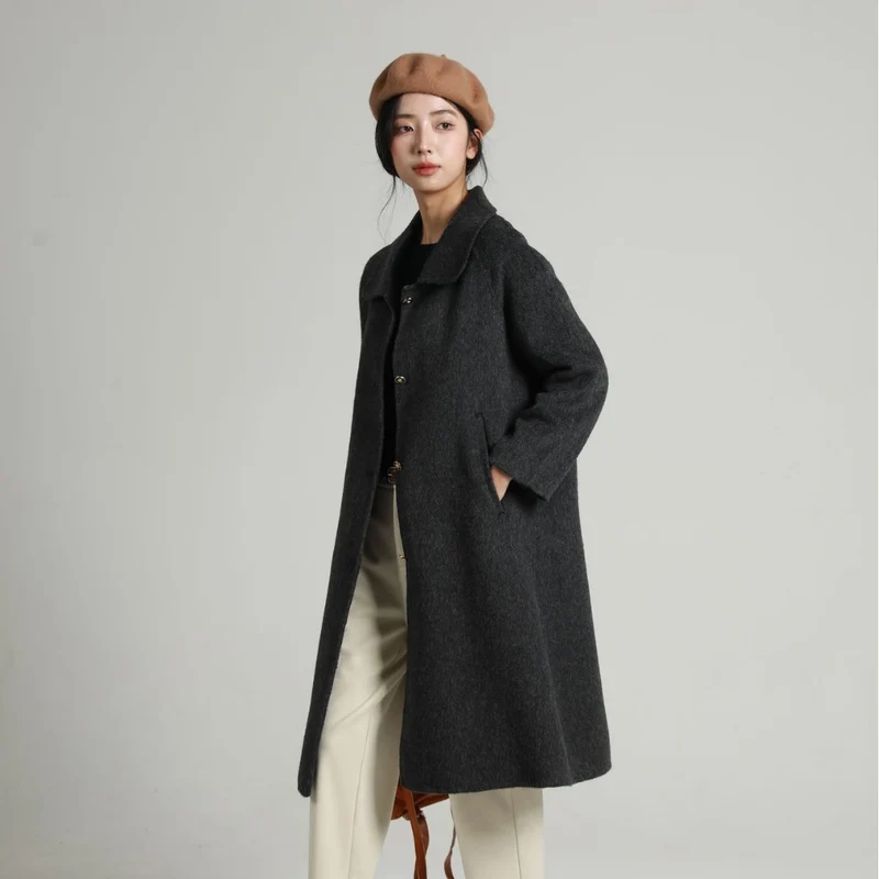 Damen Modische Kurzjacke mit Knopfleiste Drune
