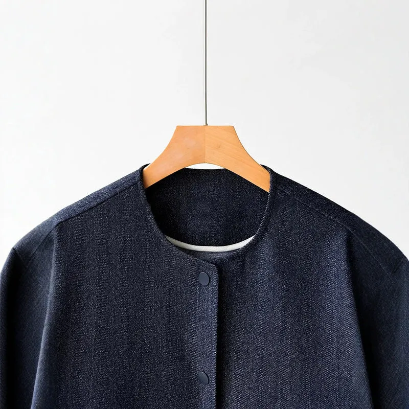 Damen Modische Jacke mit Knöpfen und praktischen Taschen Drune