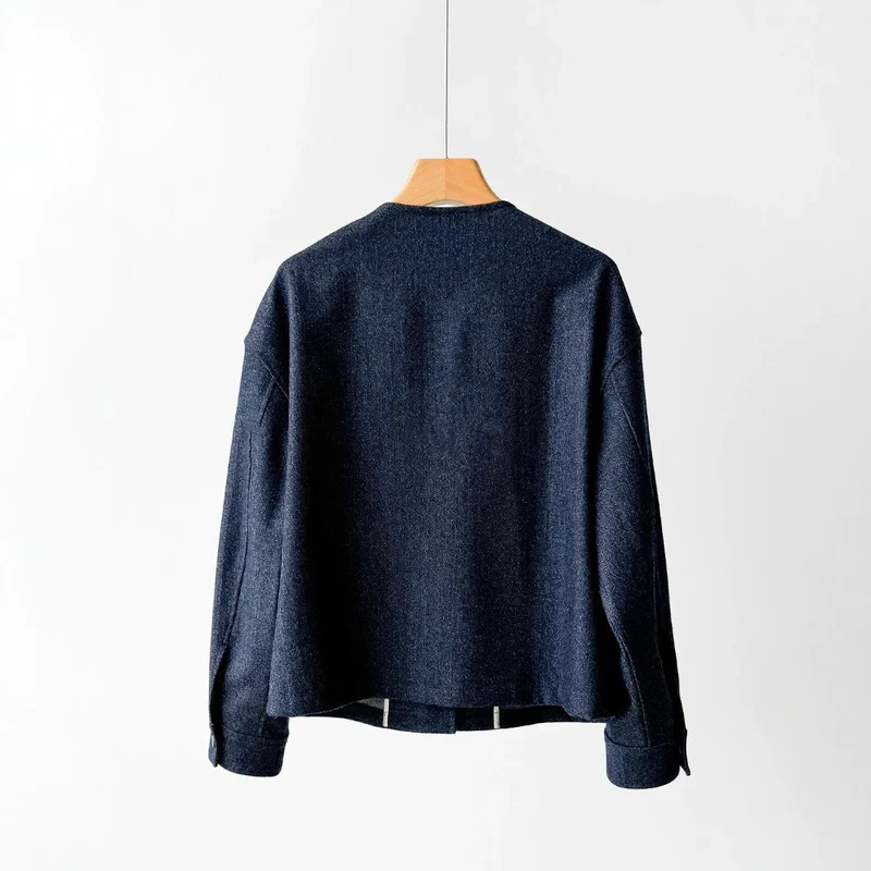 Damen Modische Jacke mit Knöpfen und praktischen Taschen Drune