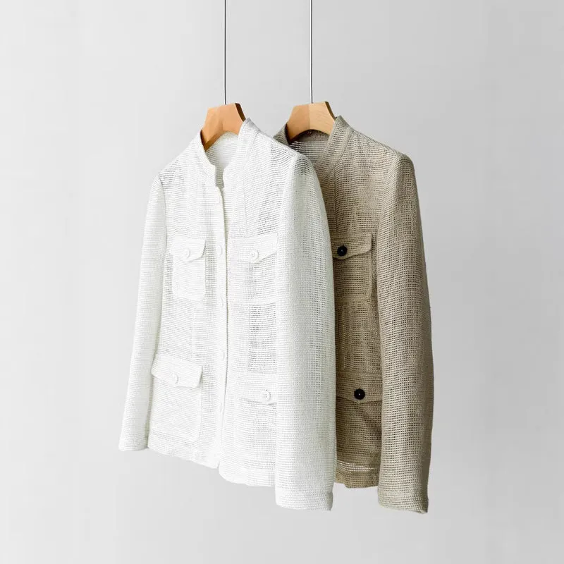 Damen Modische Boucléjacke mit praktischen Taschen Drune
