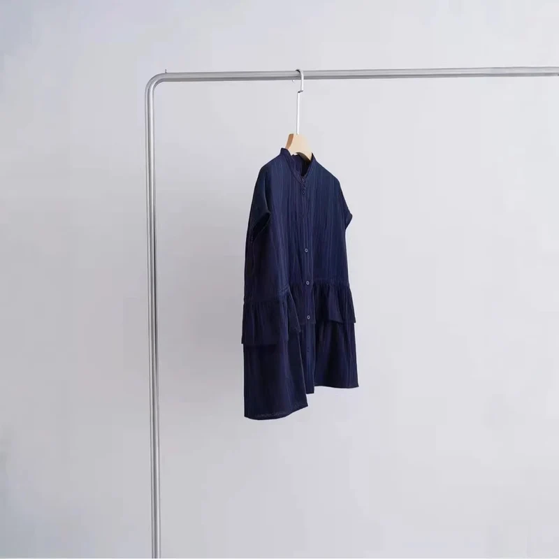 Damen Modische Bluse mit Rüschendetails Drune