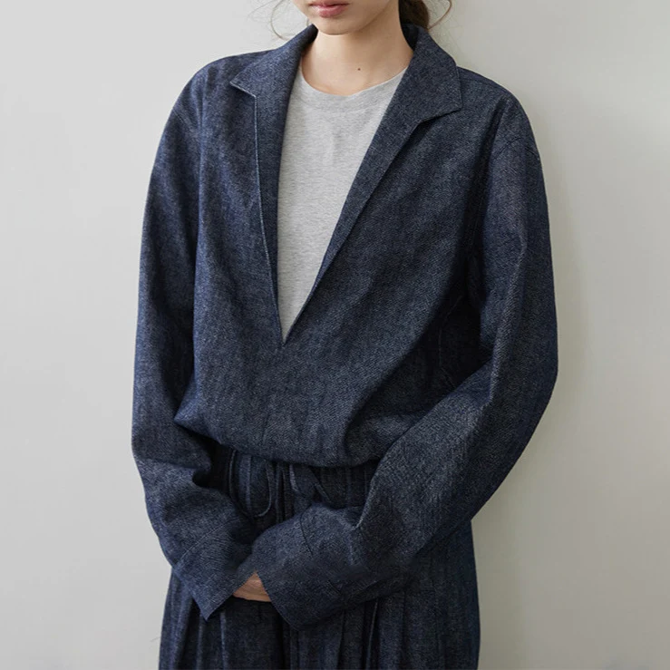 Damen Modische Blazerjacke mit lässiger Silhouette Drune