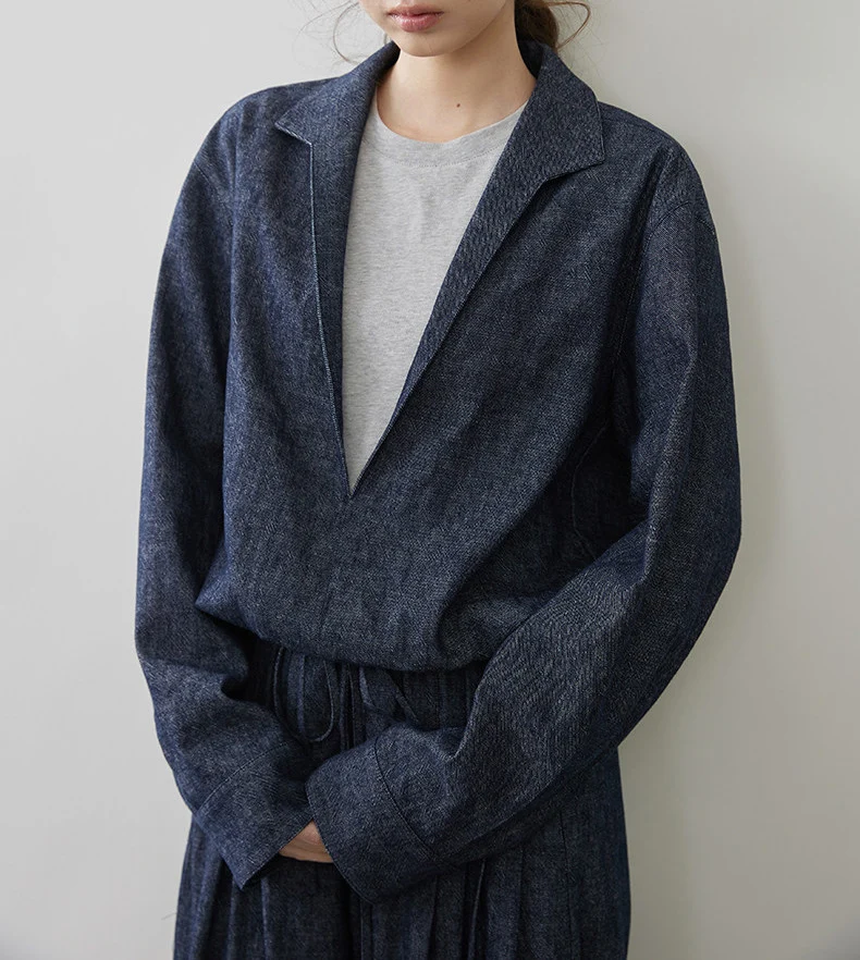 Damen Modische Blazerjacke mit lässiger Silhouette Drune