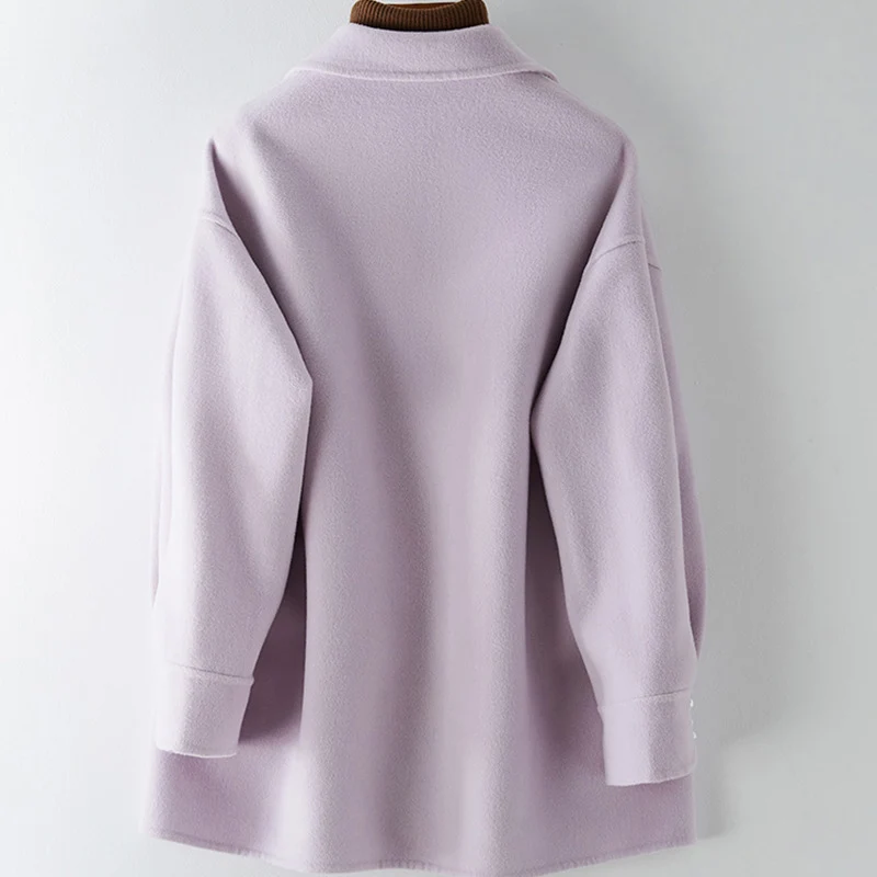 Damen Moderner Oversized Blazer mit Dekorativen Knöpfen Drune