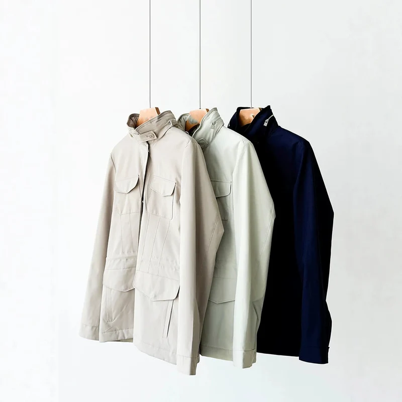 Damen moderne Utility-Jacke mit hohem Kragen Drune