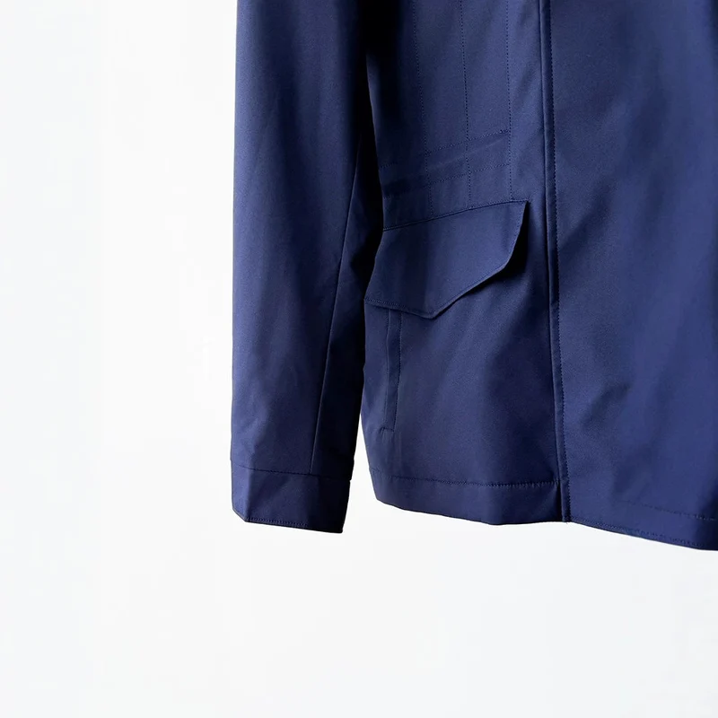 Damen moderne Utility-Jacke mit hohem Kragen Drune