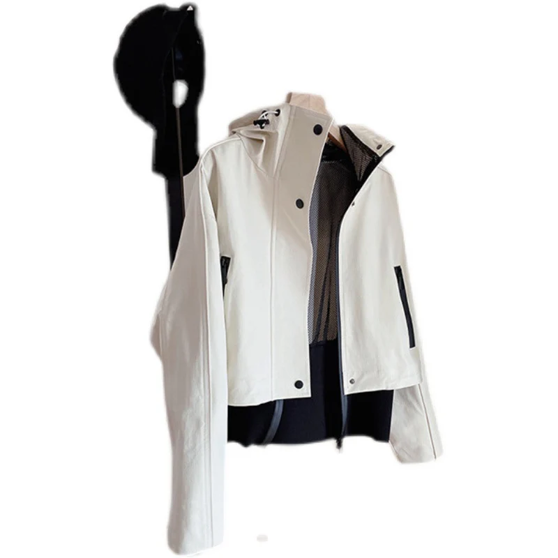 Damen Moderne Übergangsjacke mit extrahohem Kragen Drune