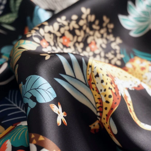 Damen Midi-Rock mit floralem Tierdruck Drune