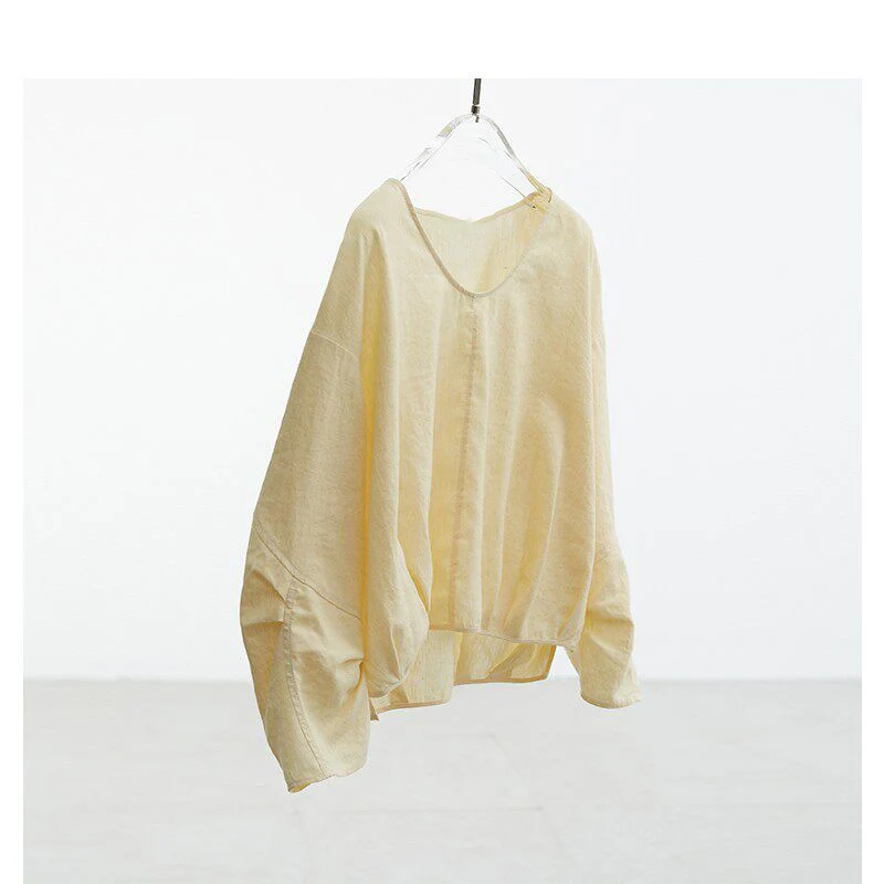 Damen Luftige und bequeme Leinenbluse Drune