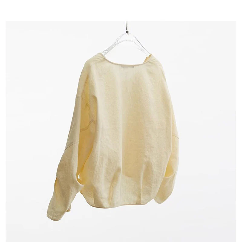 Damen Luftige und bequeme Leinenbluse Drune