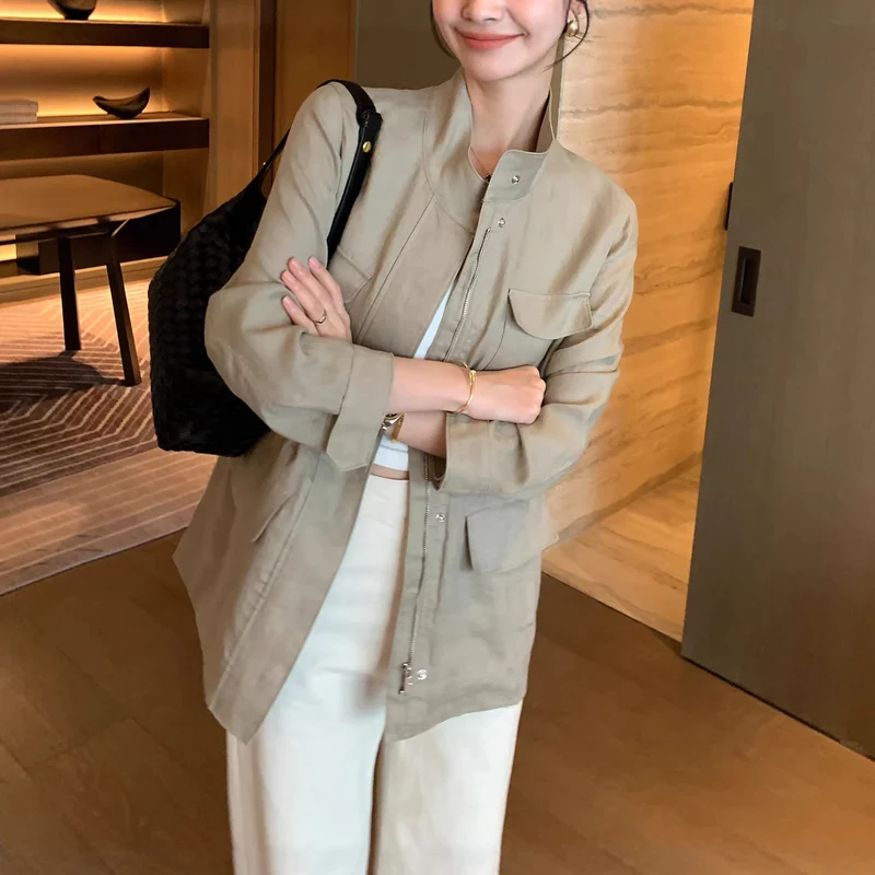Damen Luftige Anzugjacke Drune
