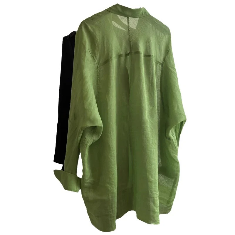 Damen Leichte und luftige Bluse aus reinem Leinen Drune