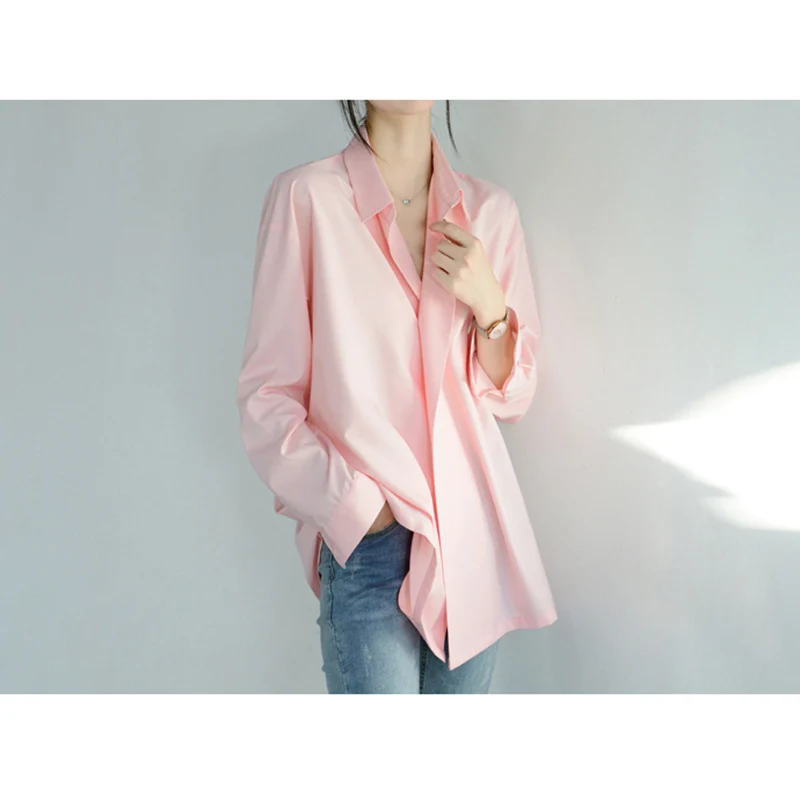 Damen Legere Oversized-Bluse mit modernem Schnitt Drune