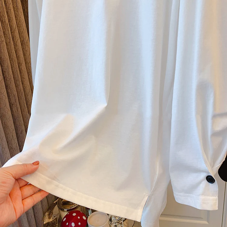 Damen Lässiges Langarmshirt mit modernem Schnitt Drune