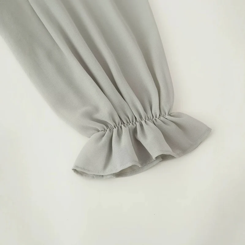 Damen Romantisches Volant‑Chiffon‑Minikleid mit Paillettenbesatz Drune