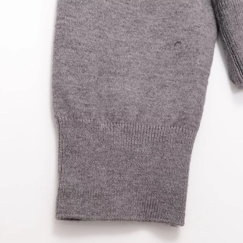 Damen Polokragen-Feinstrickpullover mit Knopfleiste und geripptem Saum Drune