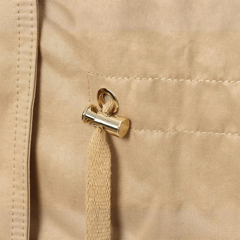 Damen Parka im Utility‑Stil mit Kapuze und Mehrfach‑Taschen Drune