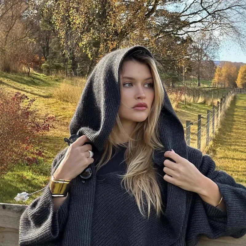 Damen Oversized Rollkragen‑Strickpullover mit Rippstruktur Drune