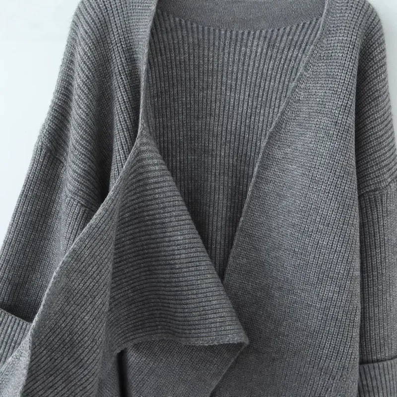 Damen Oversized Rollkragen‑Strickpullover mit Rippstruktur Drune