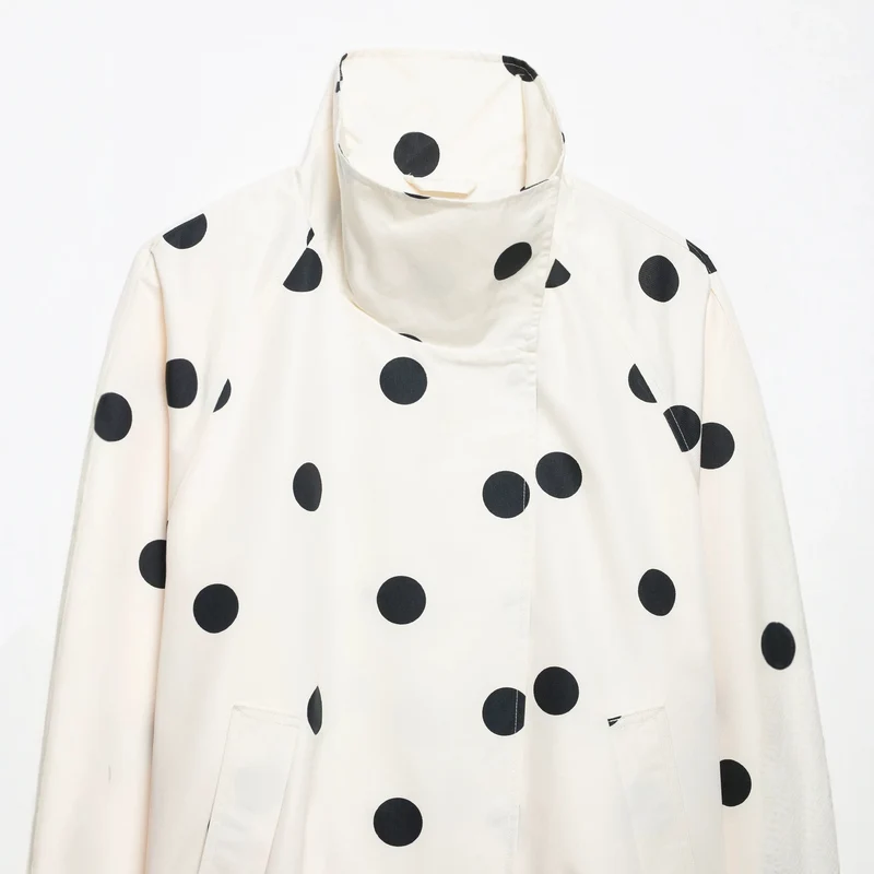 Damen Oversized Regenponcho im Cape‑Schnitt mit hohem Stehkragen Drune