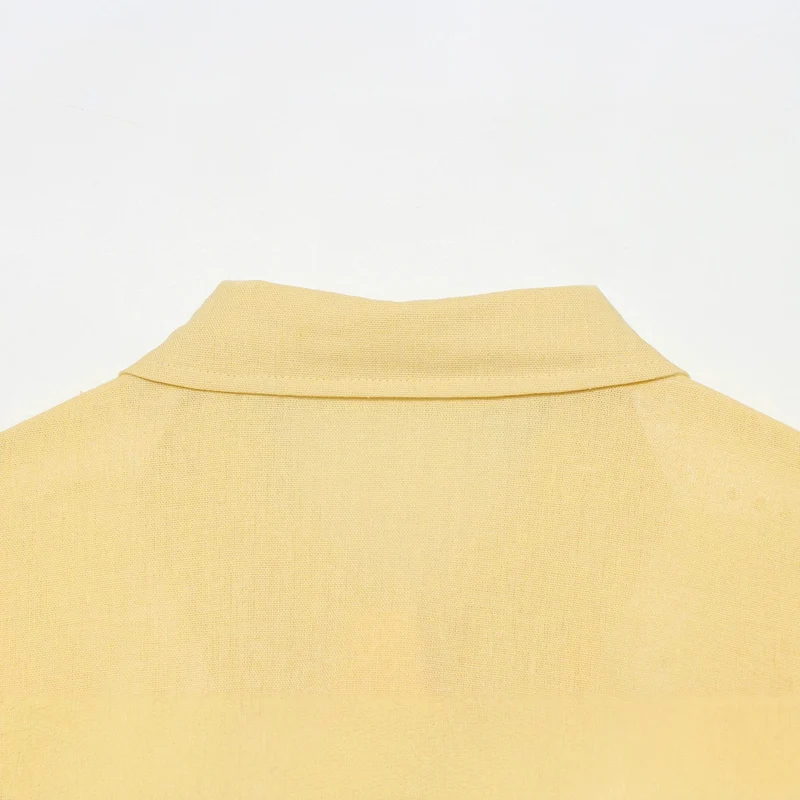 Damen Oversized Leinenoptik-Hemdbluse mit verdeckter Knopfleiste und Manschetten Drune