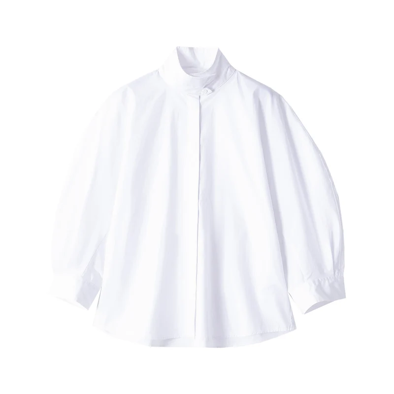 Damen Oversized Kurzjacke mit Stehkragen und weiten Raglanärmeln Drune