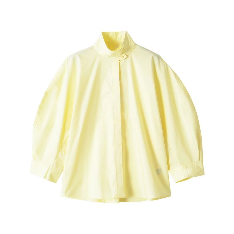 Damen Oversized Kurzjacke mit Stehkragen und weiten Raglanärmeln Drune