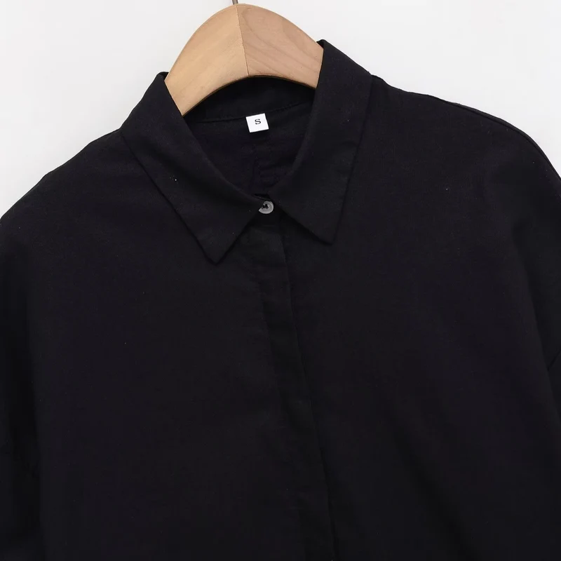 Damen Oversized-Hemdbluse mit kastiger Silhouette und Fledermausärmeln Drune