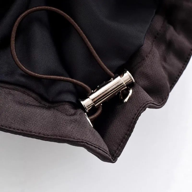 Damen Oversized Cropped Bomberjacke mit Funnelkragen und Raglanärmeln Drune