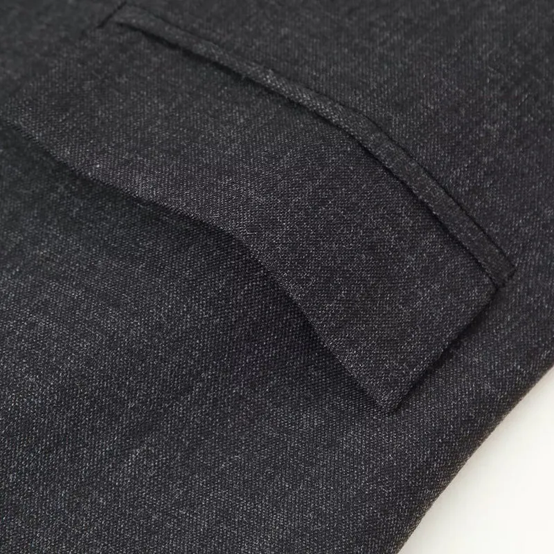 Damen Oversized-Blazer im Boxy-Schnitt mit asymmetrischem Stehkragen und verdeckter Knopfleiste Drune