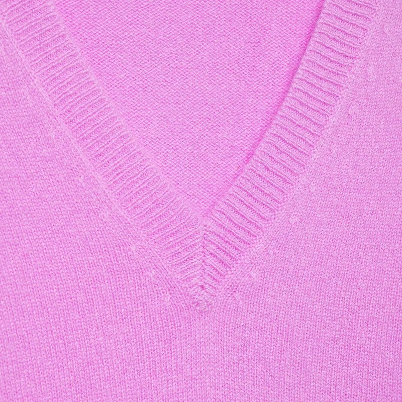 Damen Oversize V‑Ausschnitt Strickpullover mit überschnittener Schulter Drune