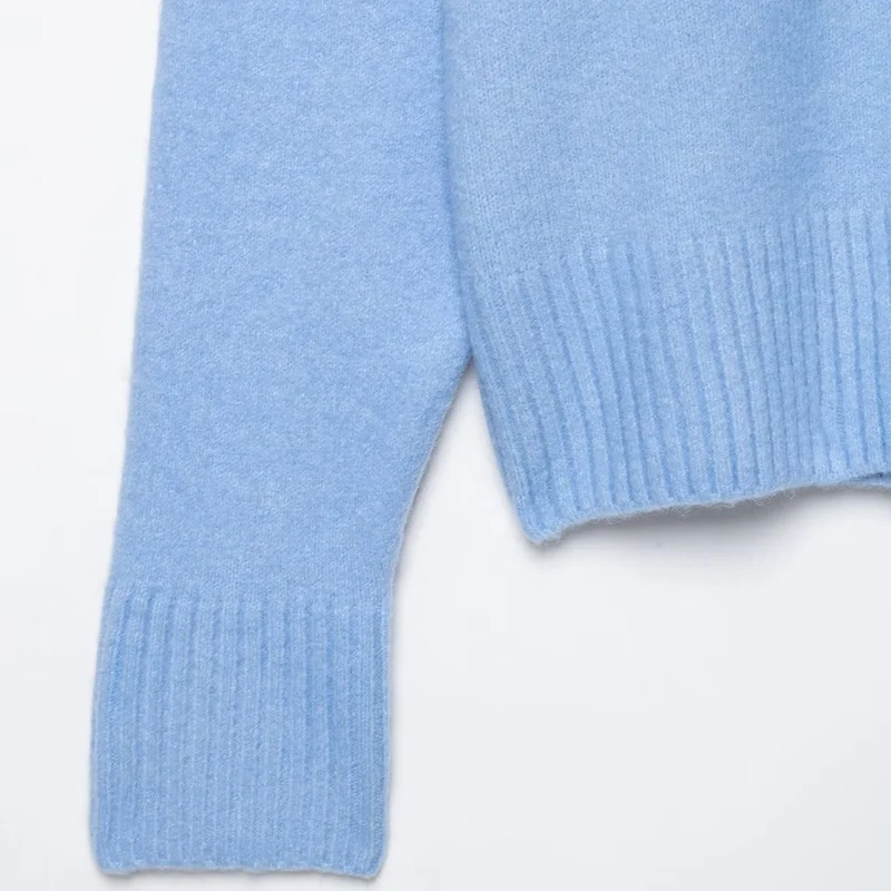 Damen Oversize V-Ausschnitt Pullover mit überschnittenen Schultern und breitem Rippbund Drune