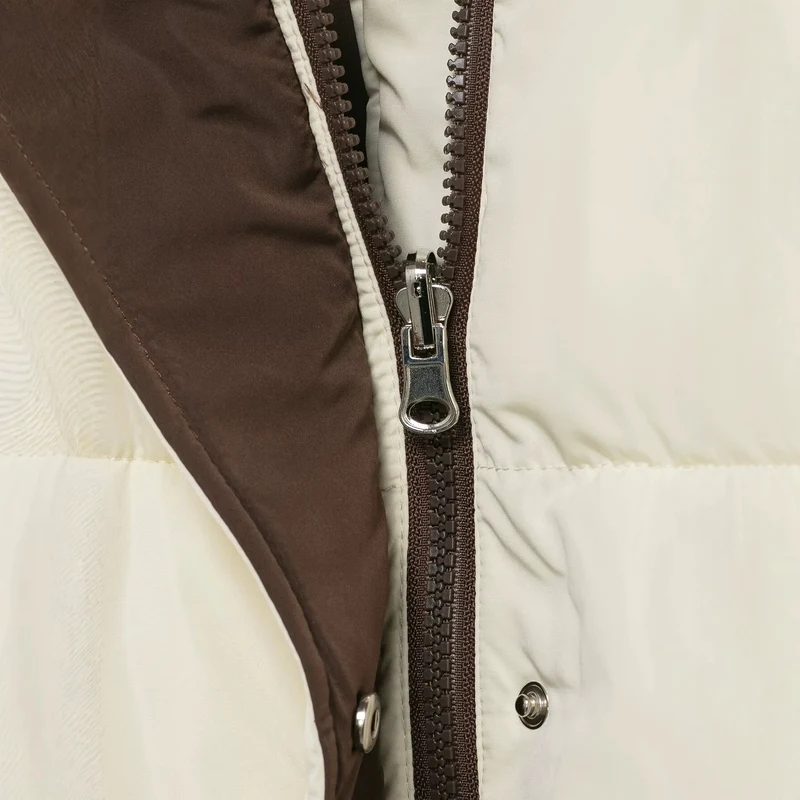 Damen Oversize-Steppjacke mit Kapuze und hohem Stehkragen Drune