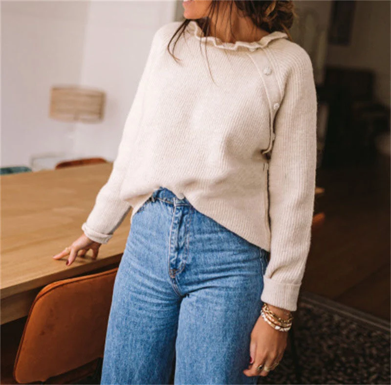 Damen Modischer Freizeitpullover Drune