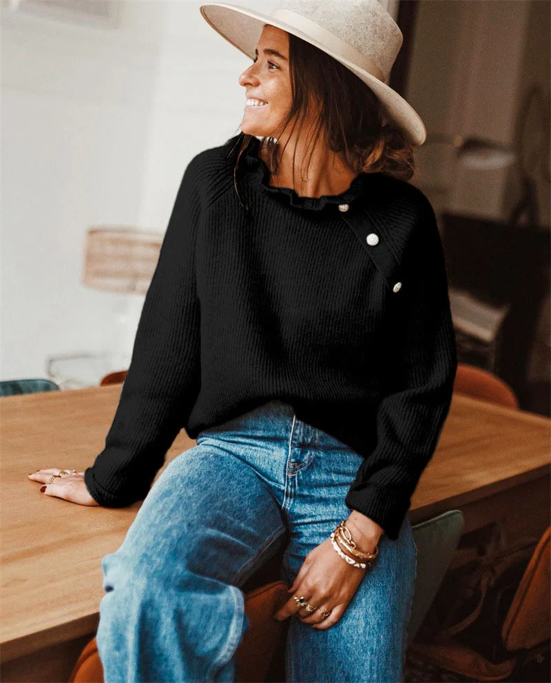 Damen Modischer Freizeitpullover Drune