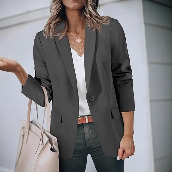 Damen Modischer Blazer mit elegantem Schnitt Drune