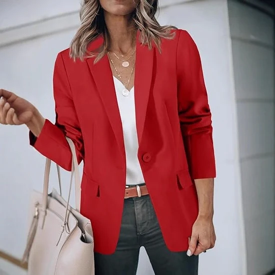 Damen Modischer Blazer mit elegantem Schnitt Drune