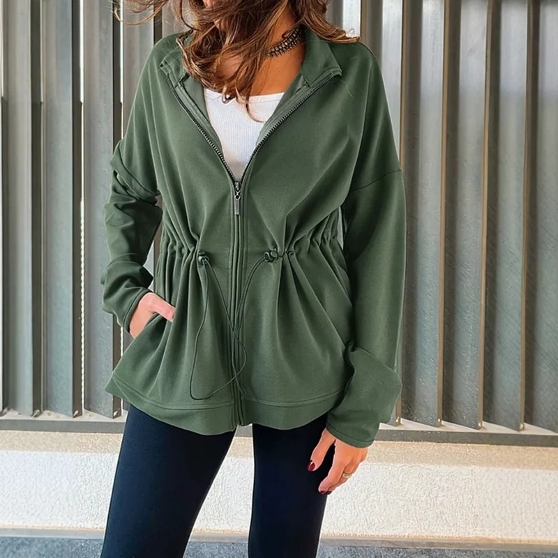Damen Modische Sportjacke mit Taillenregulierung Drune