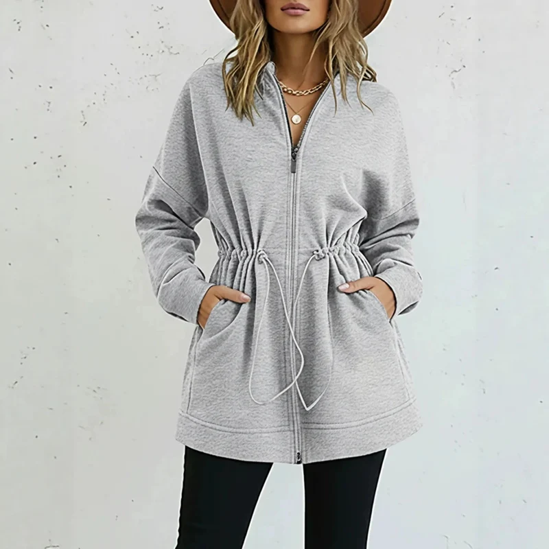 Damen Modische Sportjacke mit Taillenregulierung Drune