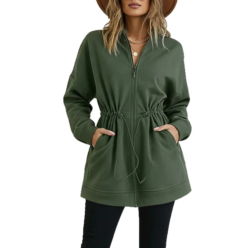 Damen Modische Sportjacke mit Taillenregulierung Drune