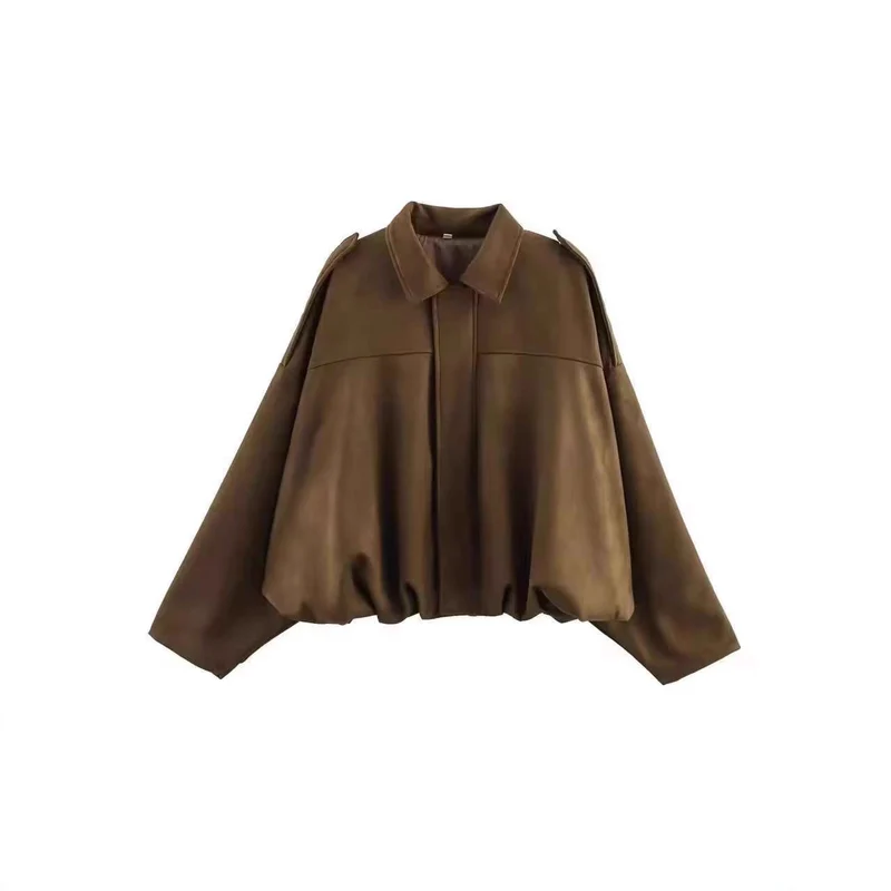 Damen Modische Oversized Jacke Drune
