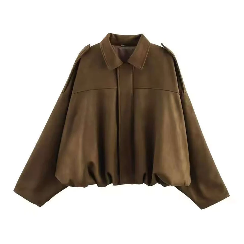 Damen Modische Oversized Jacke Drune