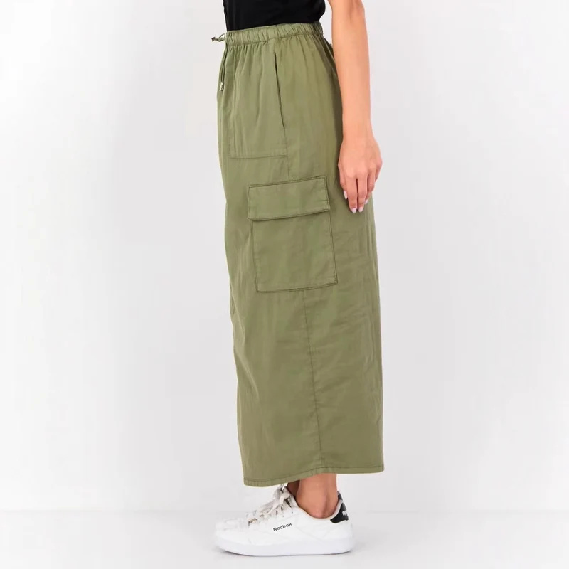 Damen Modische Midikleid mit Taschen Drune